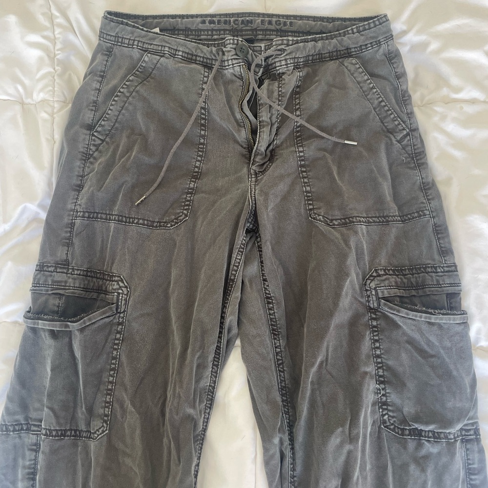 American Eagle Outfitters Charcoal Cargo Pants